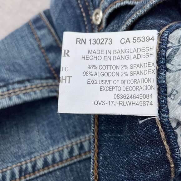 Rock & Republic Jeans Men 38W x 30L Blue Stonewash Crease Relaxed Straight Y2K - Picture 7 of 15